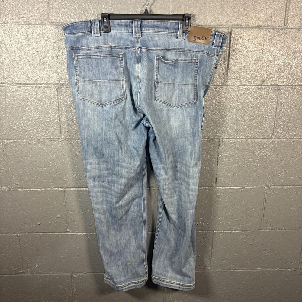 Duluth Trading Ballroom Double Flex Jeans Mens 42x30 Relaxed Fit Stretch Blue